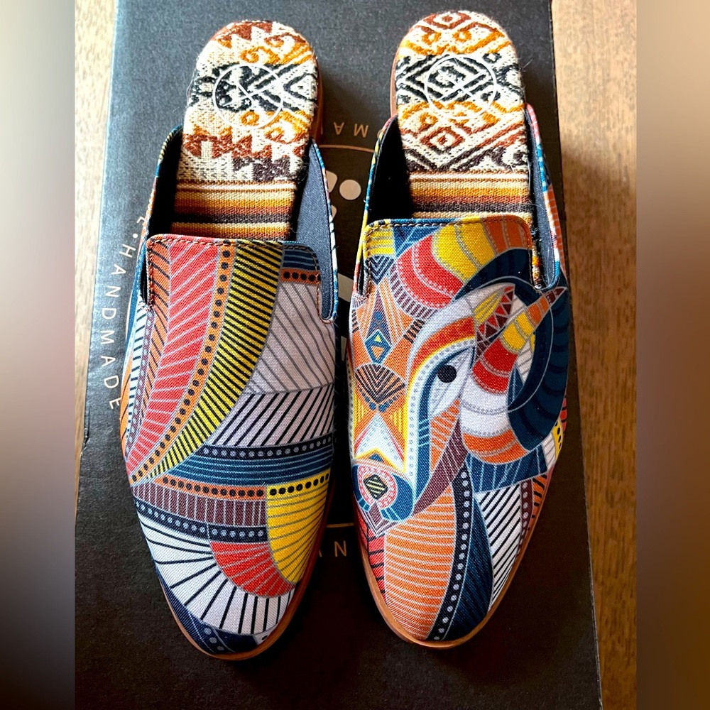 Inkkas Cyprus slide size 8 - colorful slip on mules - NWT brand new